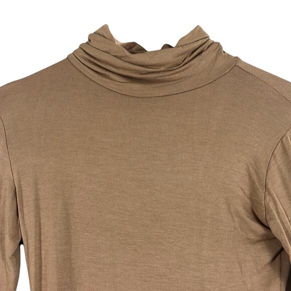 NWT Pretty Little Thing Turtleneck Bodysuit Womens 10 Camel Brown Neutral Basic - Picture 5 of 7